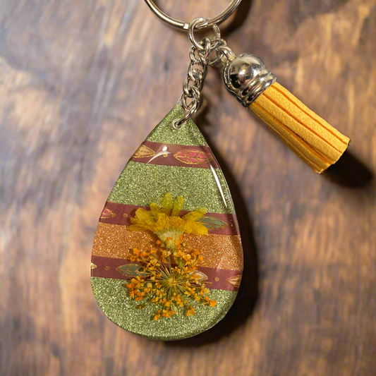 Real Flowers Keychain