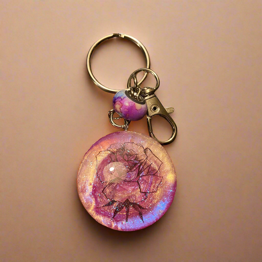 Rose Tattoo bag charm