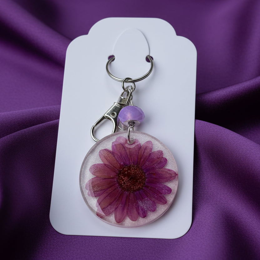 Floral bag charms/keychains