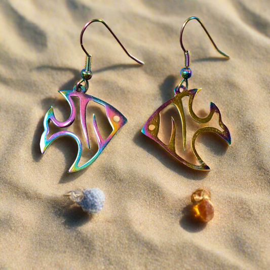 Iridescent Fish Earrings