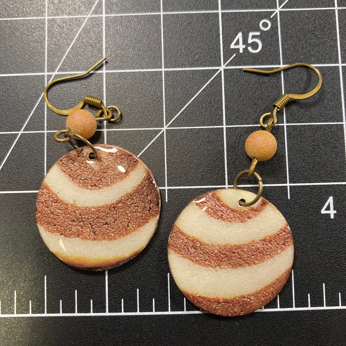 Chocolate Swirls Cookies Earrings