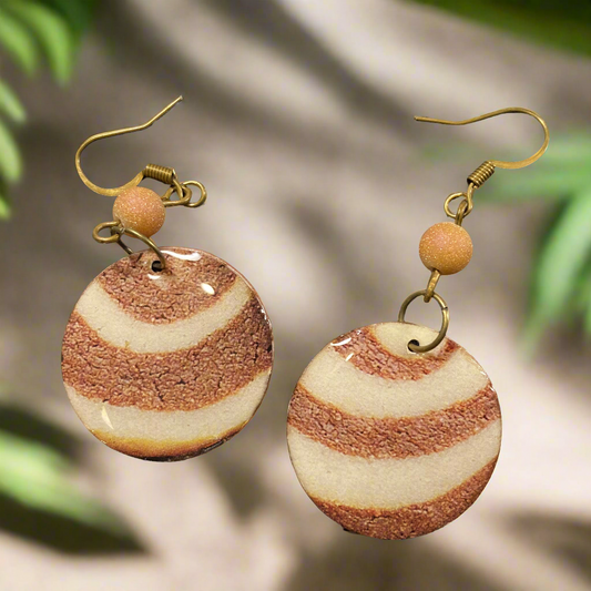 Chocolate Swirls Cookies Earrings