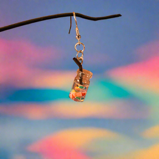 Rainbow Candy water Earrings