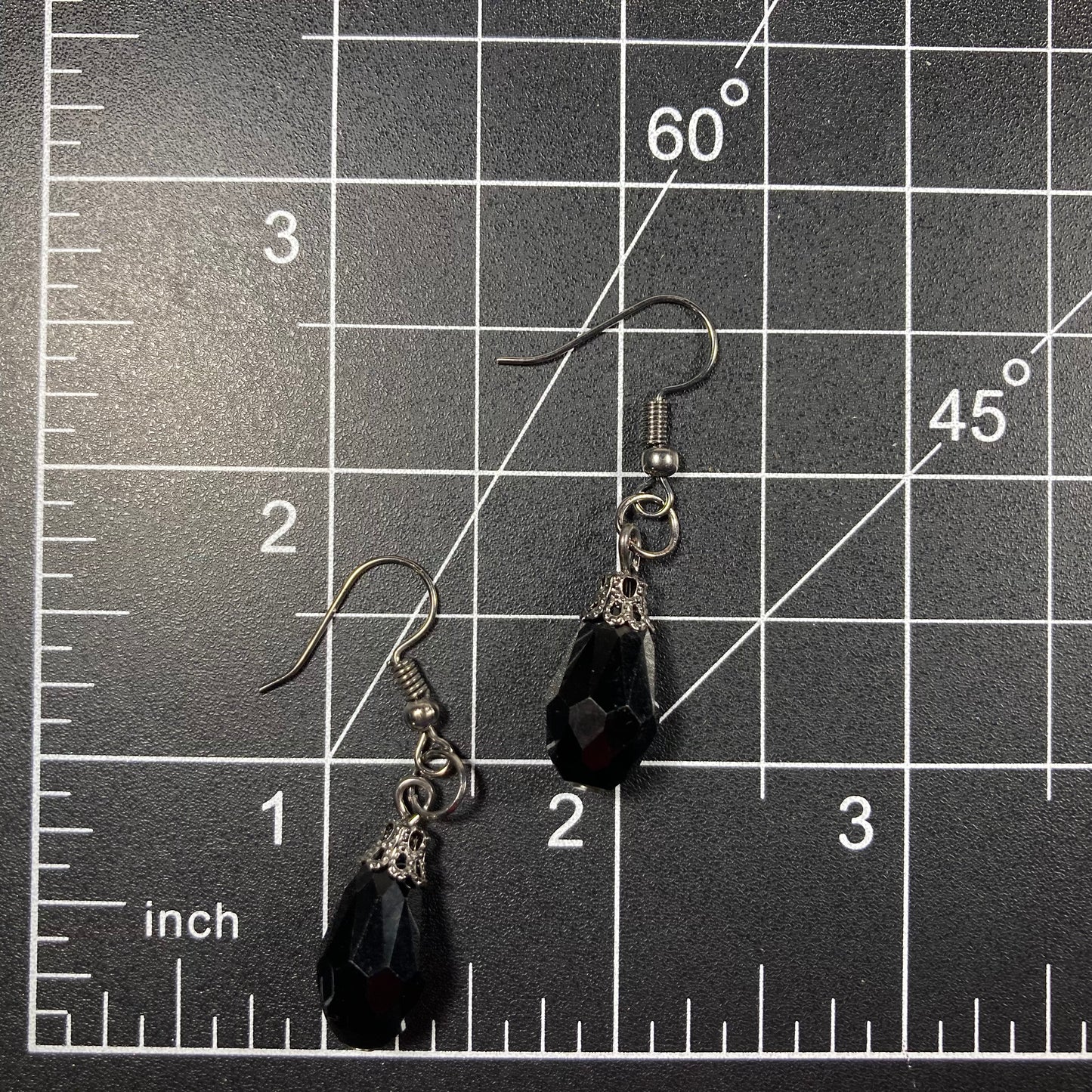 Black Drop Earrings