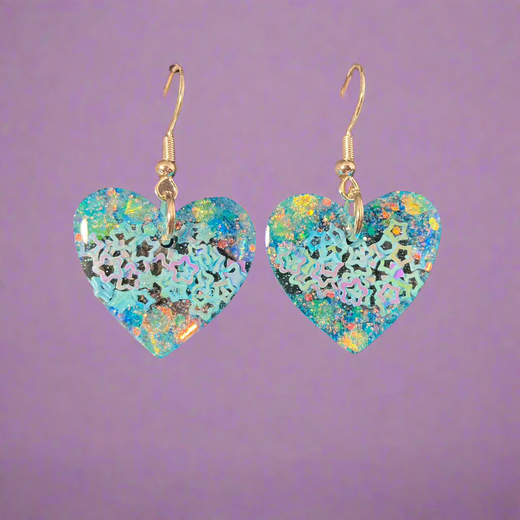 Heart earrings dangles