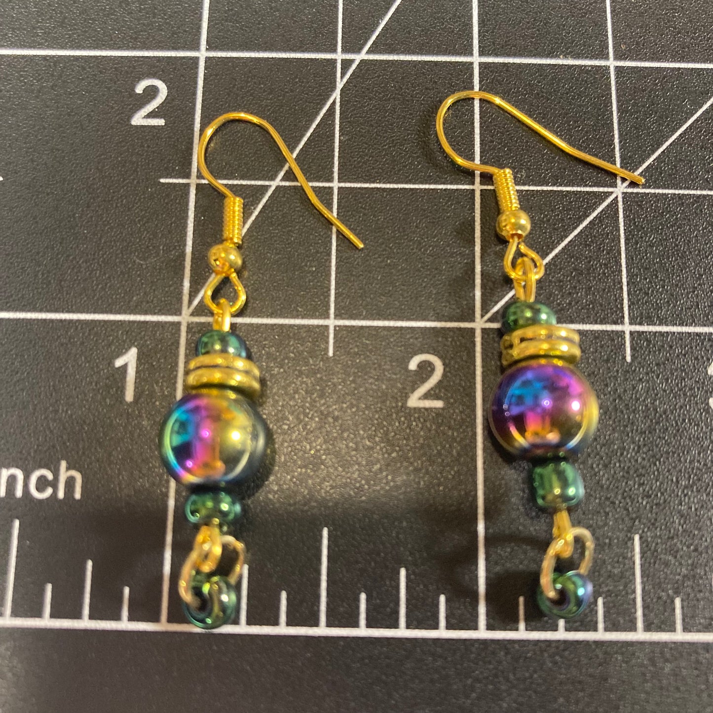 Iridescent Gold Earrings