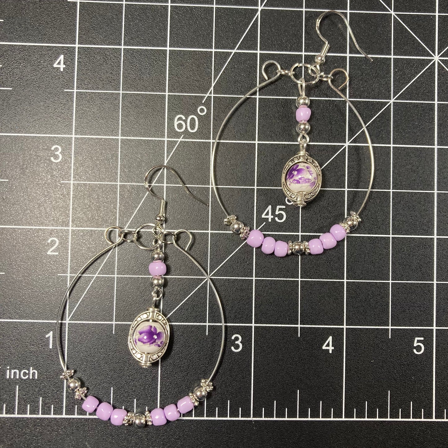 Flower Hoop Earrings