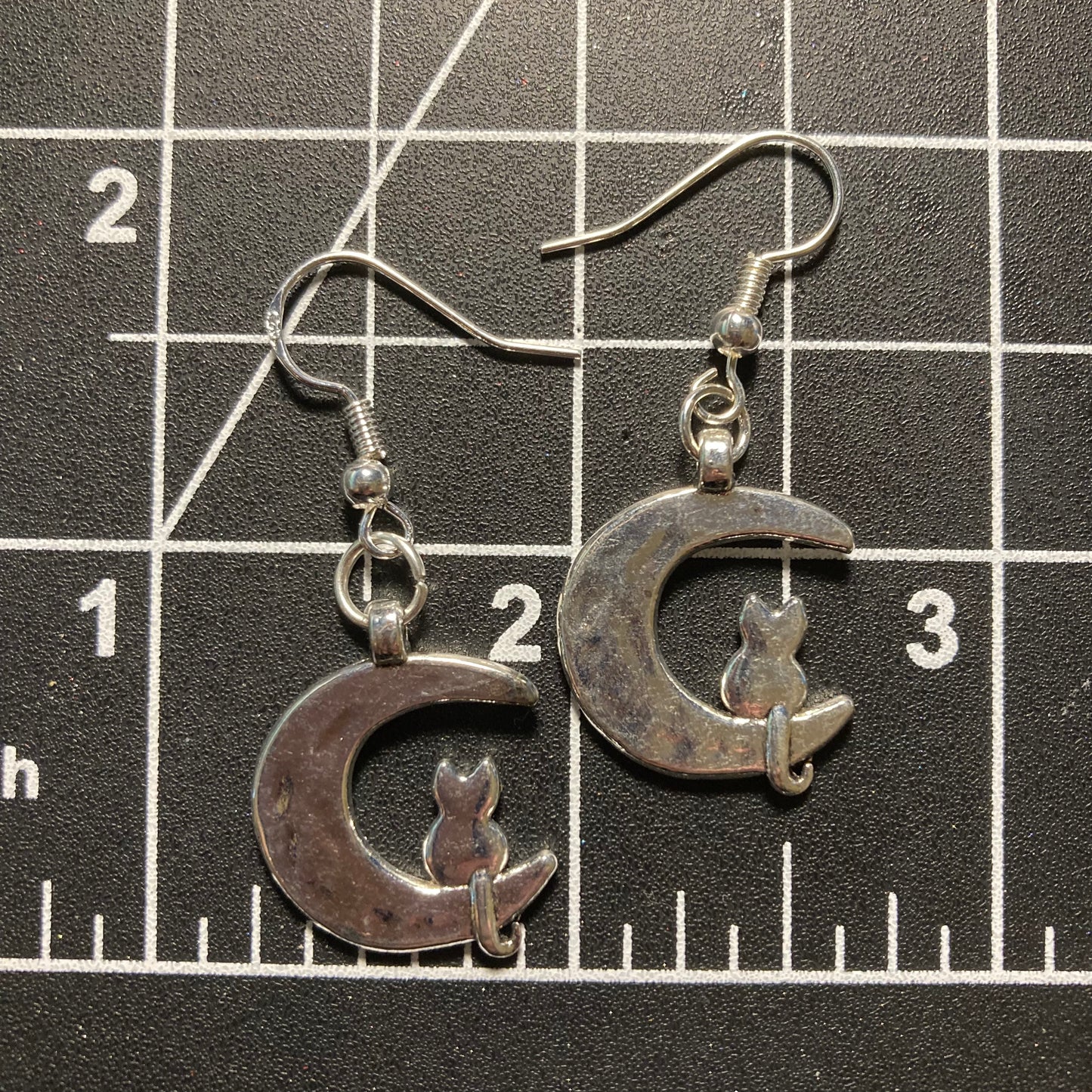 Cat on the Moon Earrings