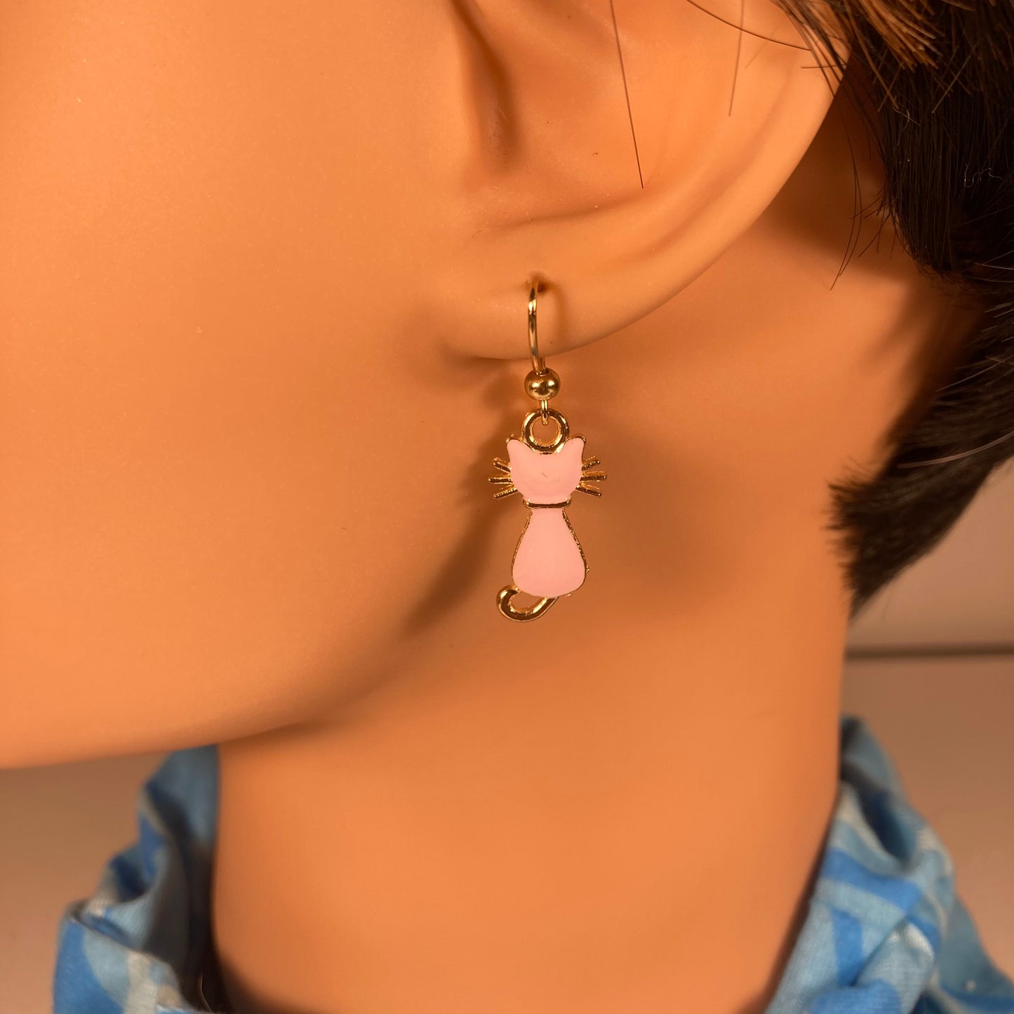 Pink kitty Earrings