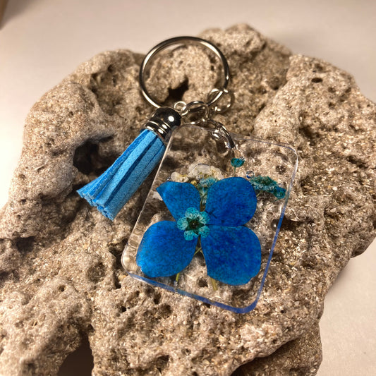 Blue Bouquet Keyring