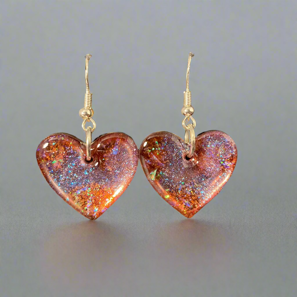 Heart earrings dangles
