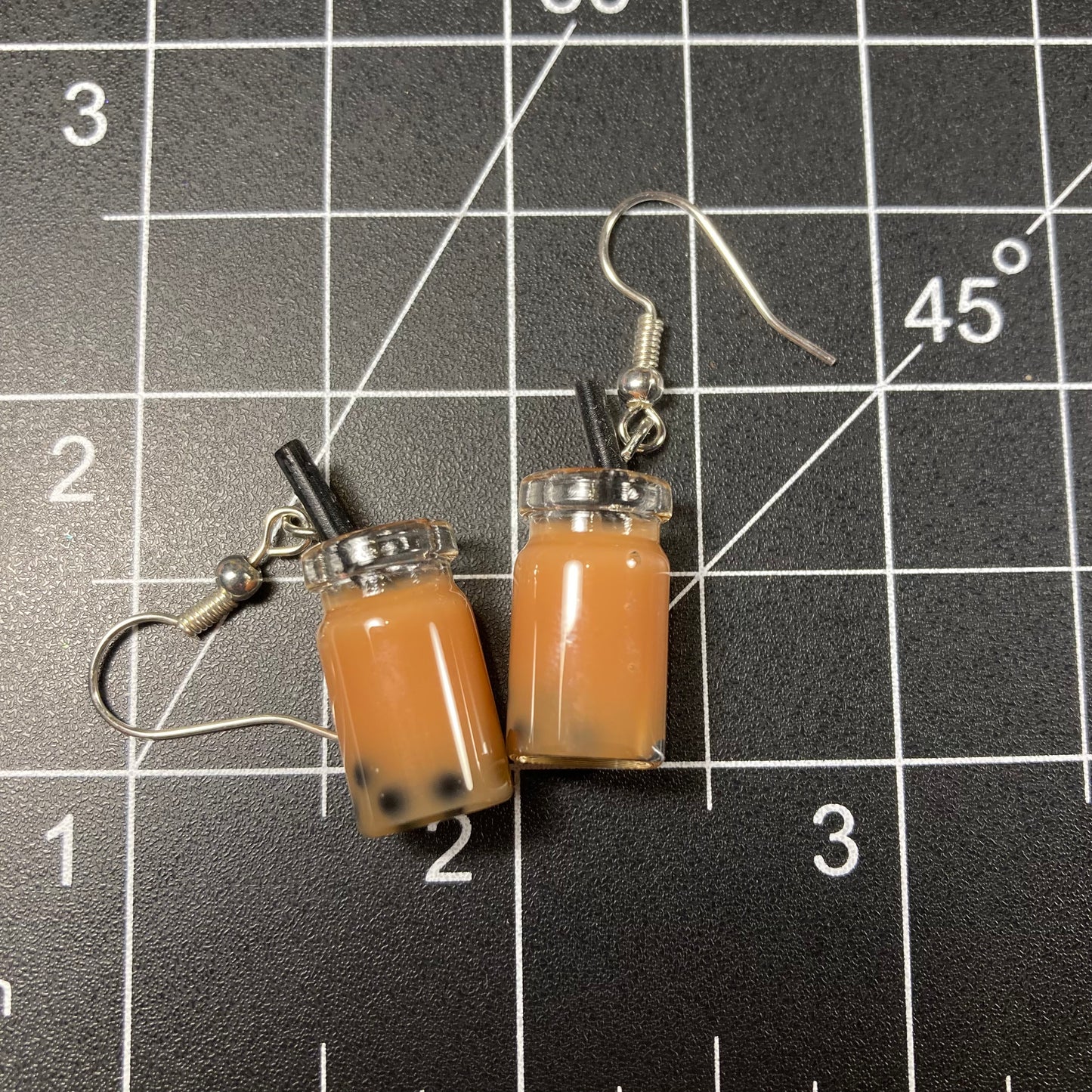 Coffee Boba Tea Earrings