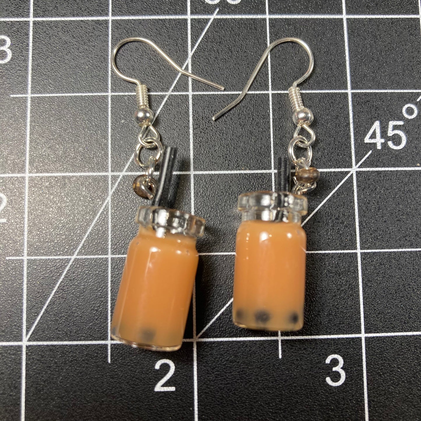 Coffee Boba Tea Earrings