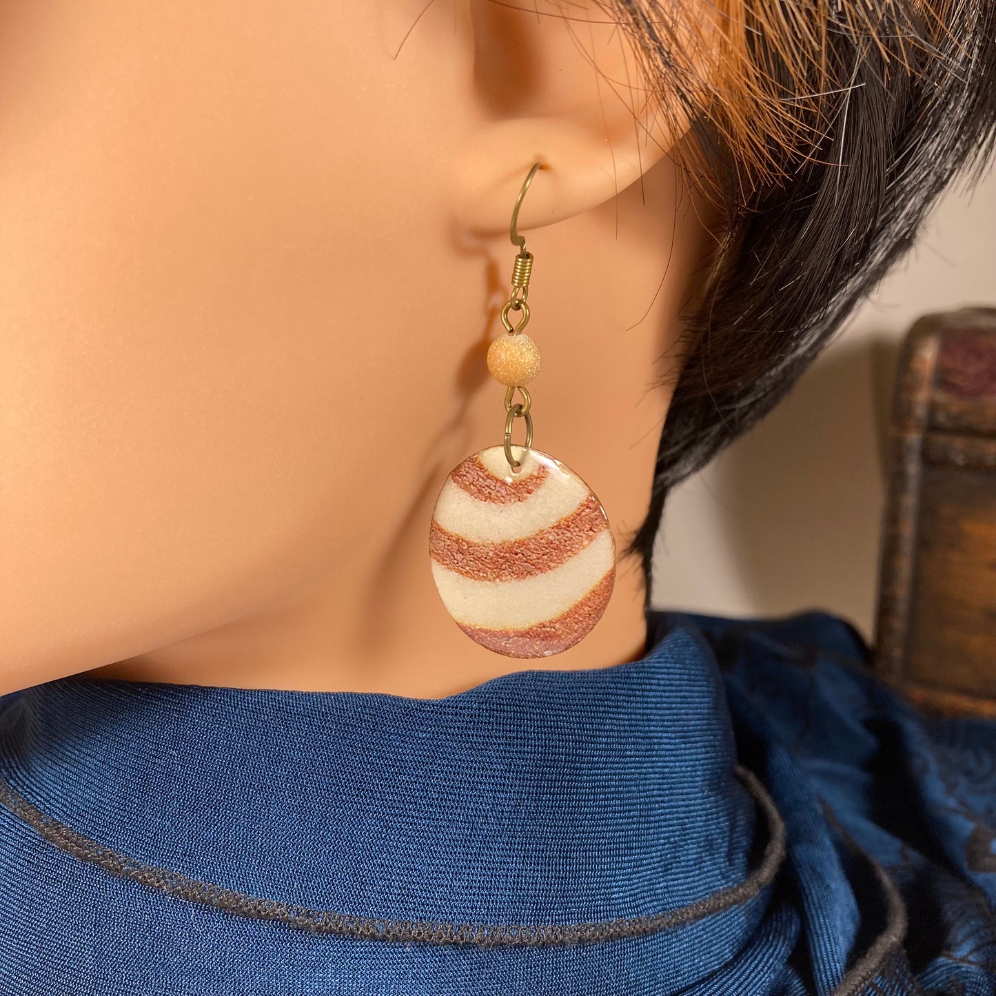 Chocolate Swirls Cookies Earrings