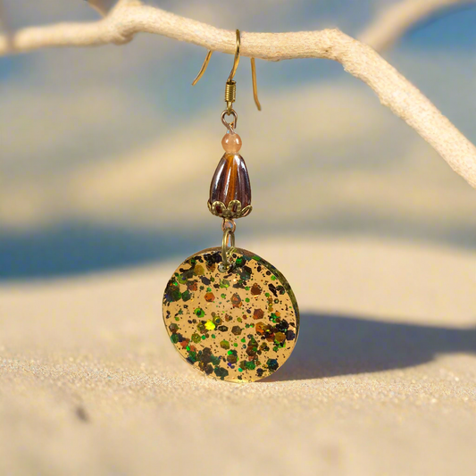 Autumn vibe resin earrings