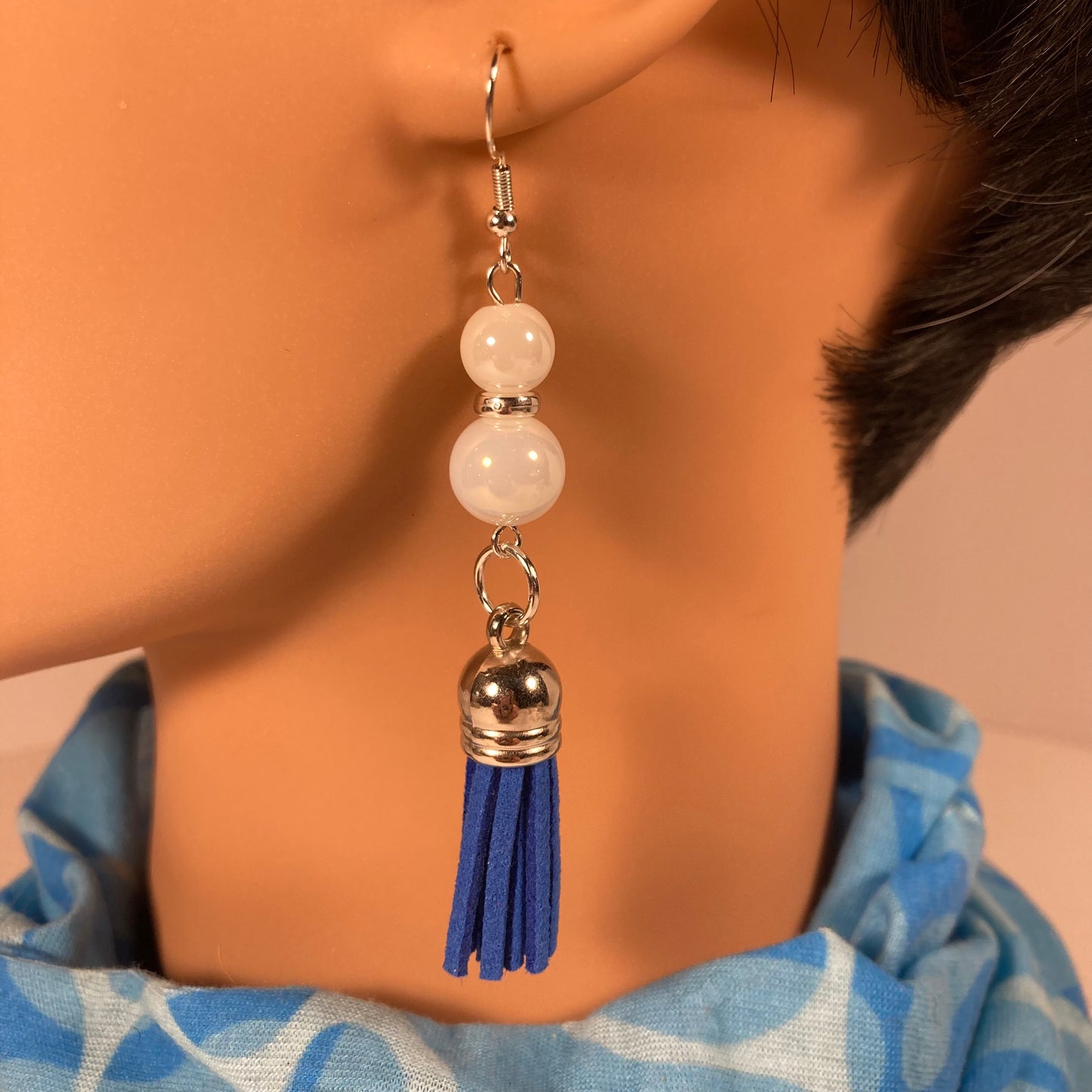 Patriot pearl earrings