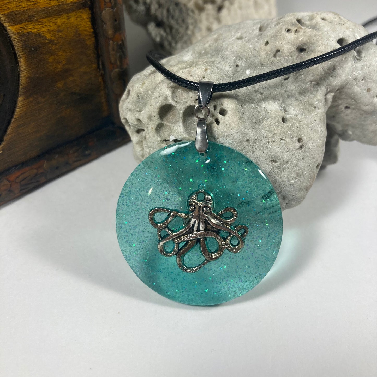 Blue Octopus Necklace