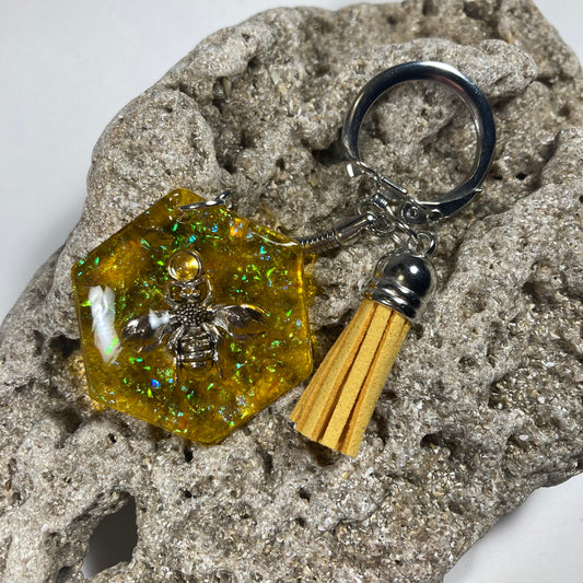 Honeycomb Keychain