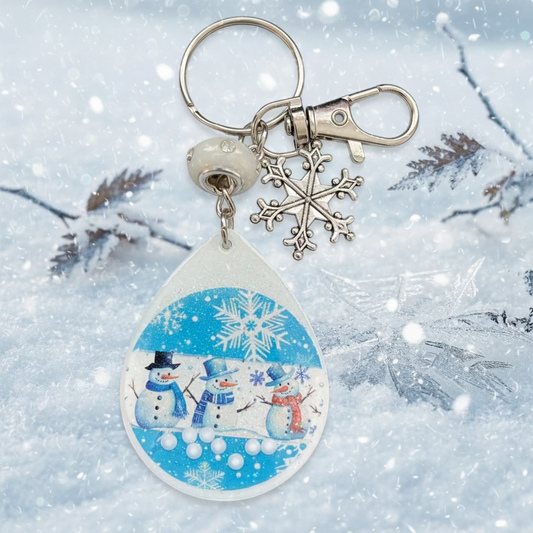 Bag charm, keychain snowman, winter vibes