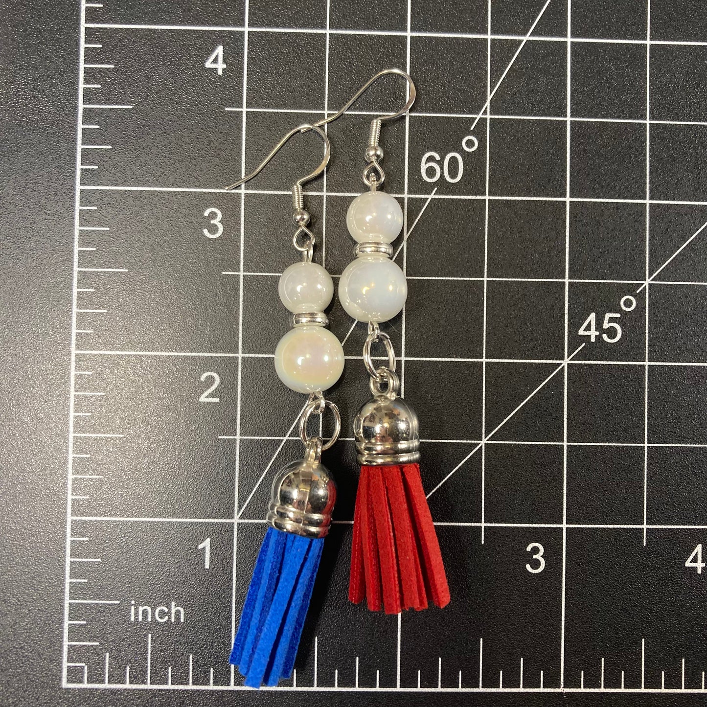 Patriot pearl earrings