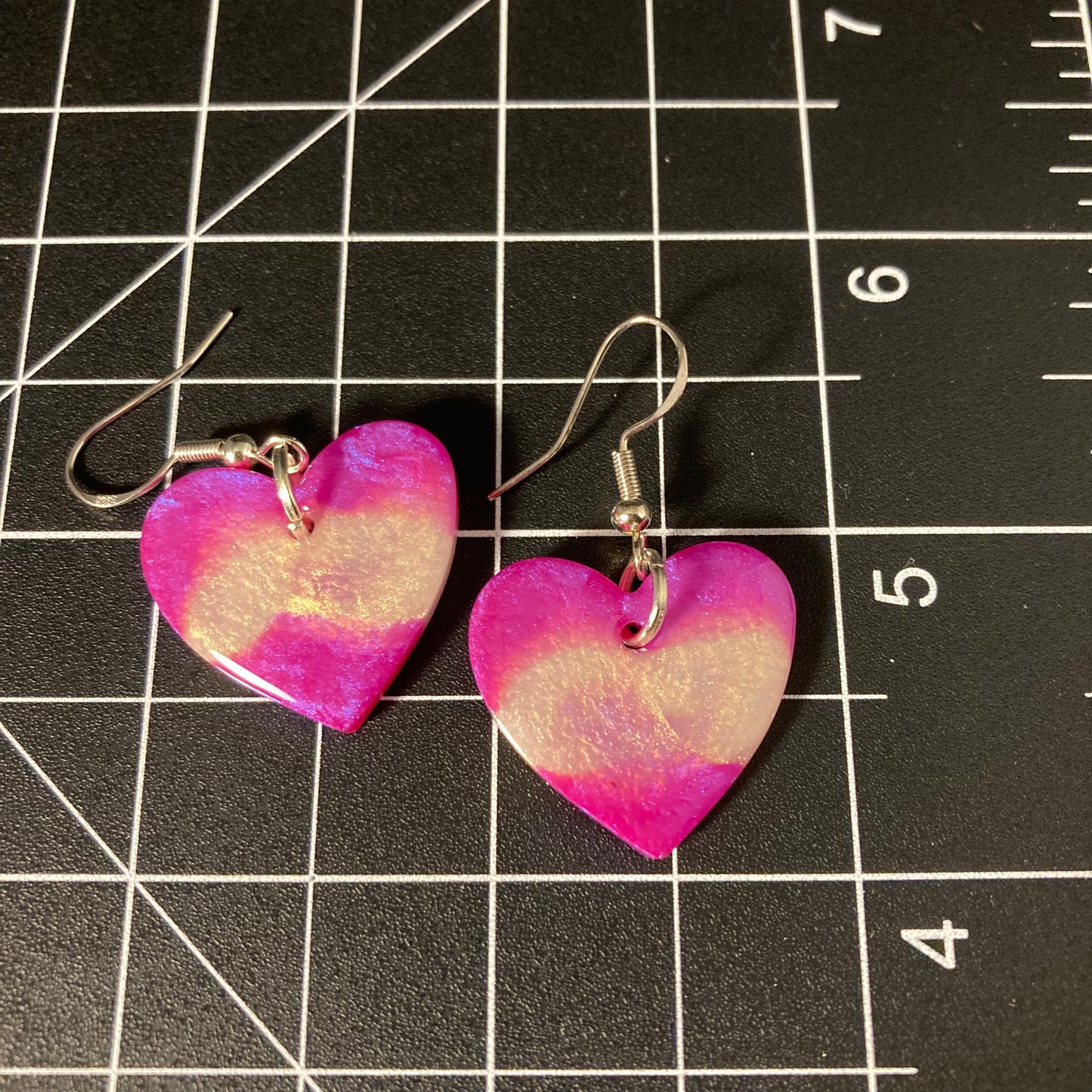 Heart earrings dangles