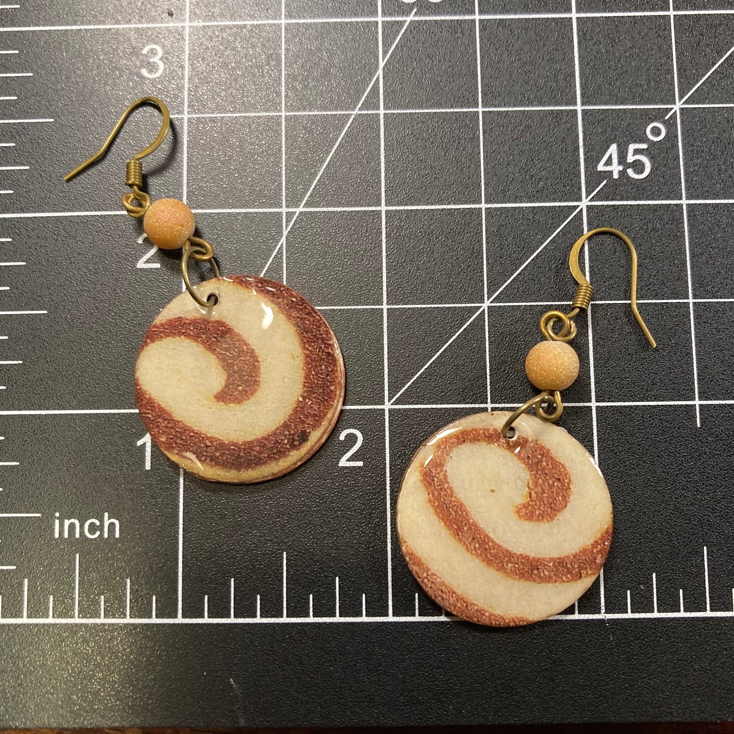 Chocolate Swirls Cookies Earrings