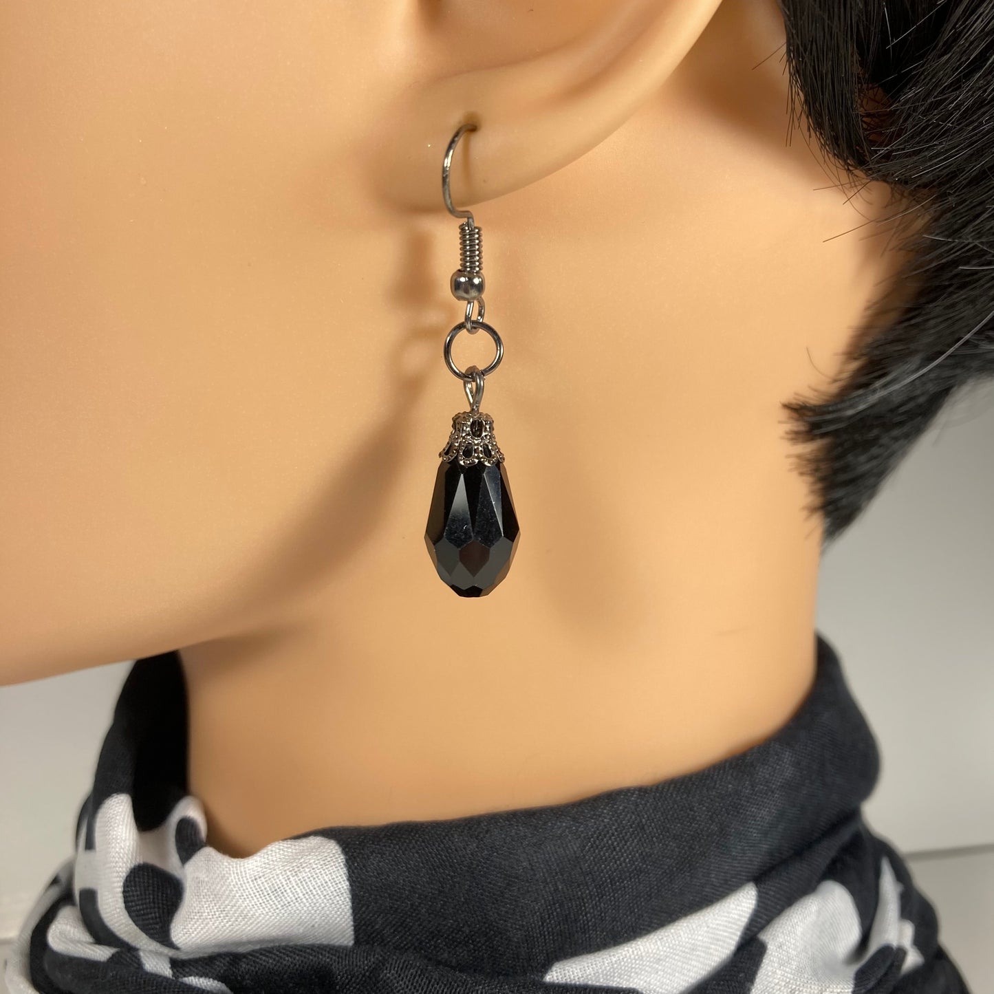 Black Drop Earrings