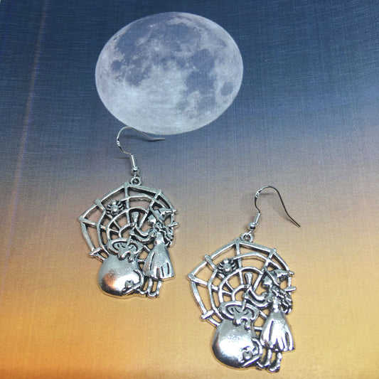 Witch and Cauldron Earrings