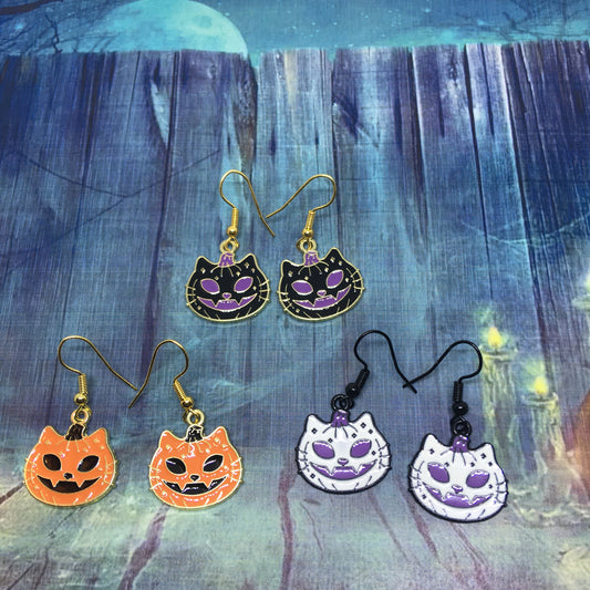 Vampire Cats Charm Earrings