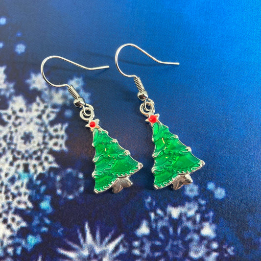 Christmas Tree Charm Earrings