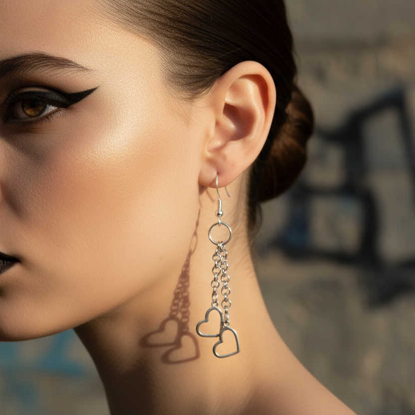 Hearts Dangle Earrings